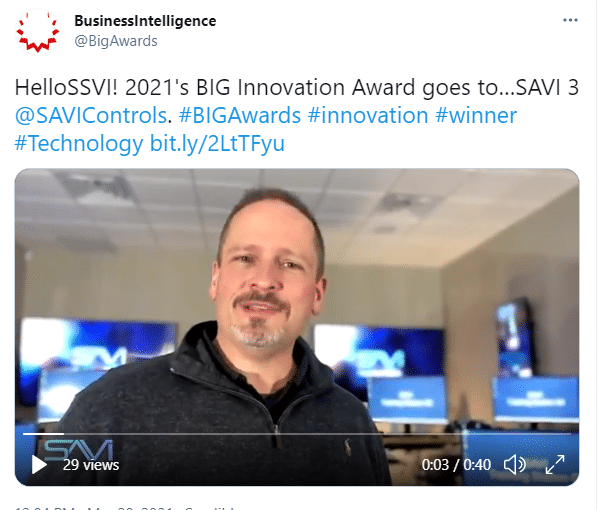 SAVI 3 Wins Best Tech Award
