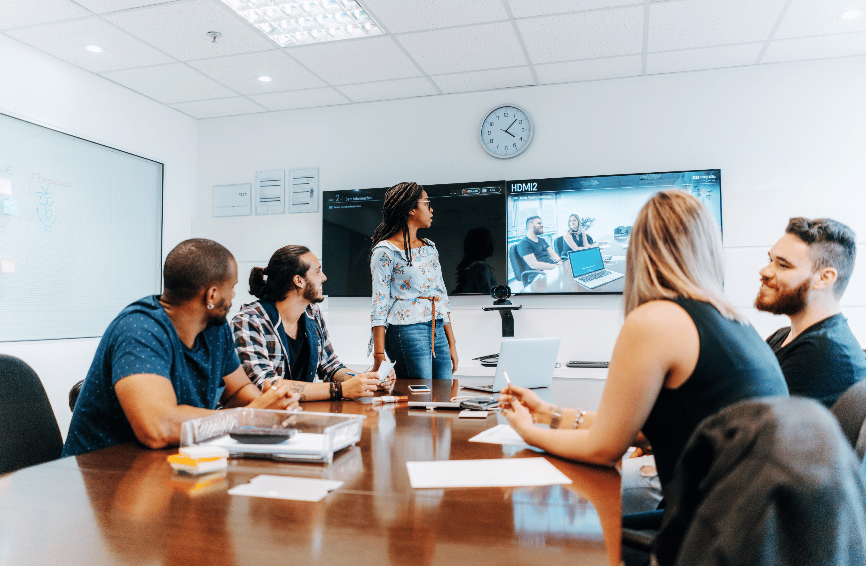 Video conference call audiovisual collaboration